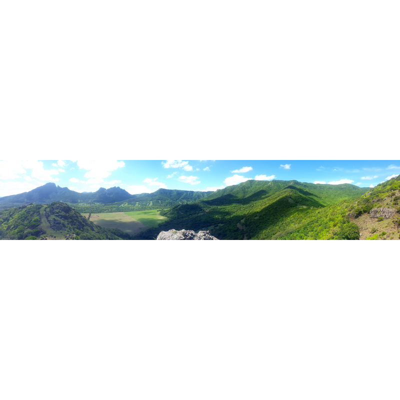 view over the summits in Mauritius